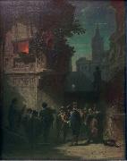 Carl Spitzweg Spanisches Standchen oil on canvas